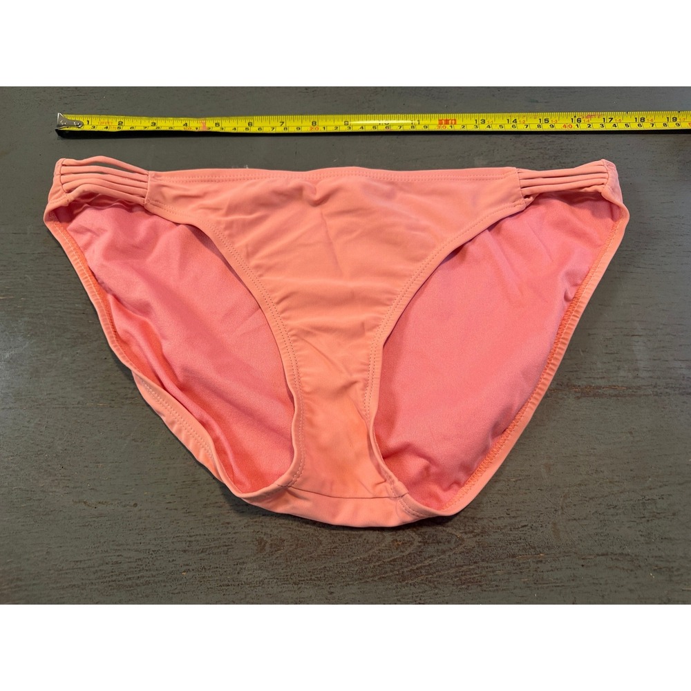 Hot Water Coral Pink Strappy Side Bikini Bottoms Size Large Womens Swimwear